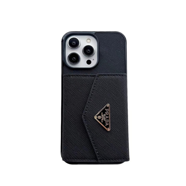 Looopix Fashioned Leather Fabric Prada iPhone Cases | Compatible for iPhone 11 to iPhone 16