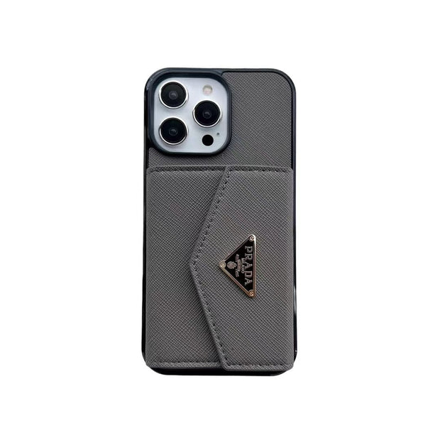 Looopix Fashioned Leather Fabric Prada iPhone Cases | Compatible for iPhone 11 to iPhone 16