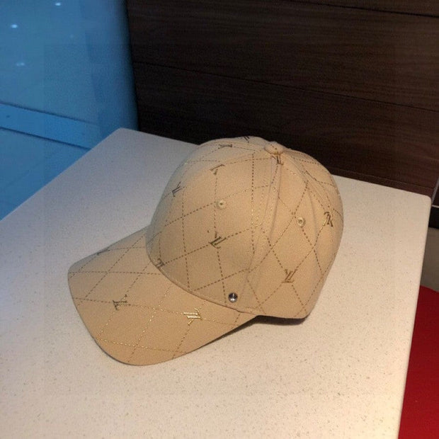 Looopix Fashioned Louis Vuitton Cap For Men and Women - Beige