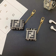 Looopix Fendi Monogram Airpod Covers with Gold Chain