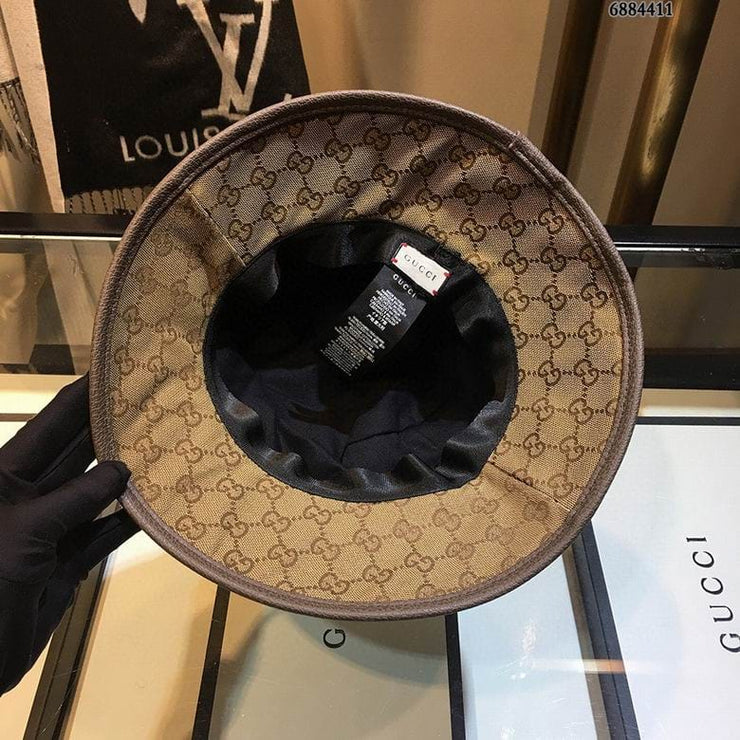 Looopix Gucci Black & Brown Bucket Hat - Gucci Pattern
