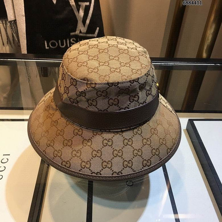 Looopix Gucci Black & Brown Bucket Hat - Gucci Pattern