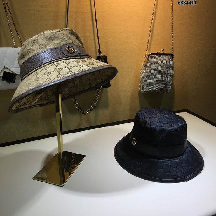Looopix Gucci Black & Brown Bucket Hat - Gucci Pattern