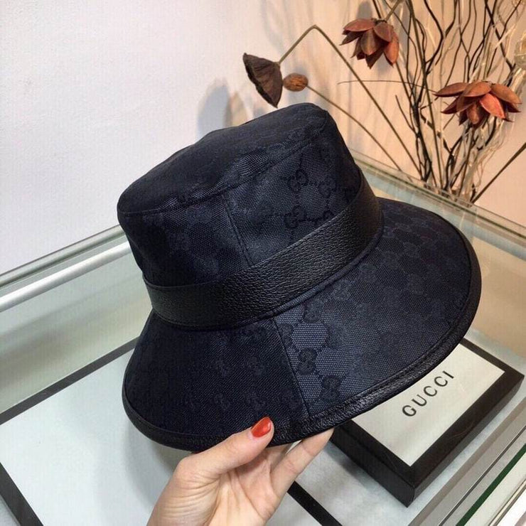 Looopix Gucci Black & Brown Bucket Hat - Gucci Pattern