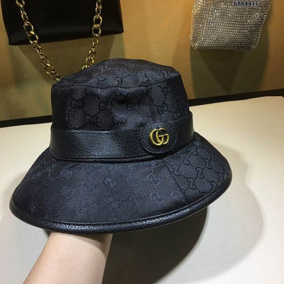 Looopix Gucci Black & Brown Bucket Hat - Gucci Pattern