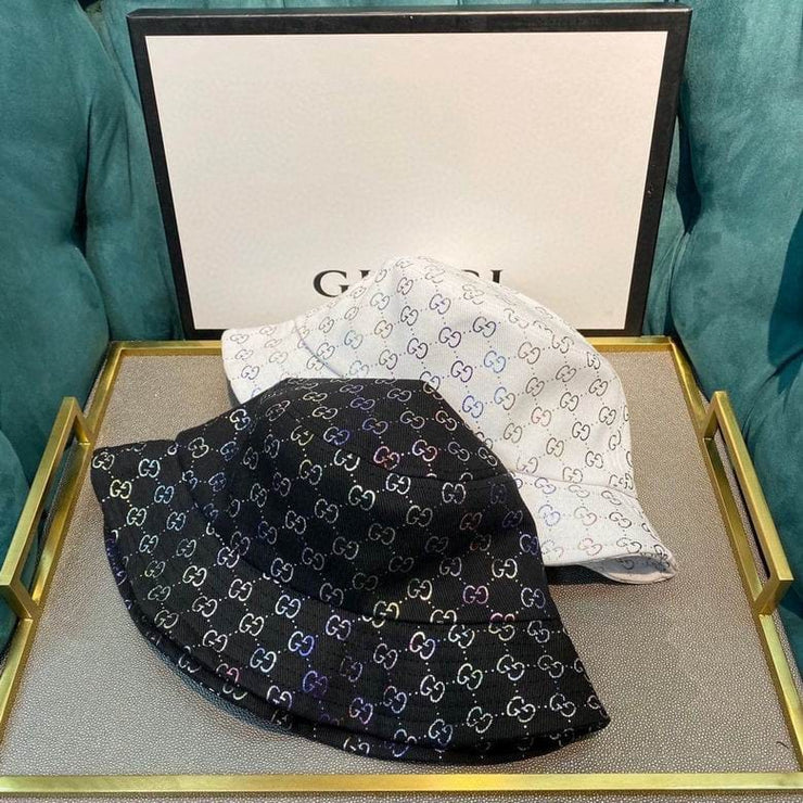 Looopix Gucci Black & White Bucket Hat - Gucci Pattern