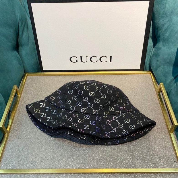 Looopix Gucci Black & White Bucket Hat - Gucci Pattern