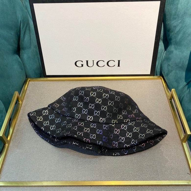 Looopix Gucci Black & White Bucket Hat - Gucci Pattern
