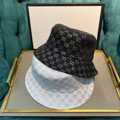 Looopix Gucci Black & White Bucket Hat - Gucci Pattern