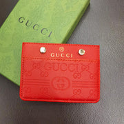 Looopix Gucci Embossed Leather Card Holder Wallet