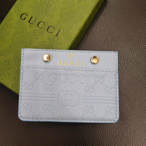 Looopix Gucci Embossed Leather Card Holder Wallet