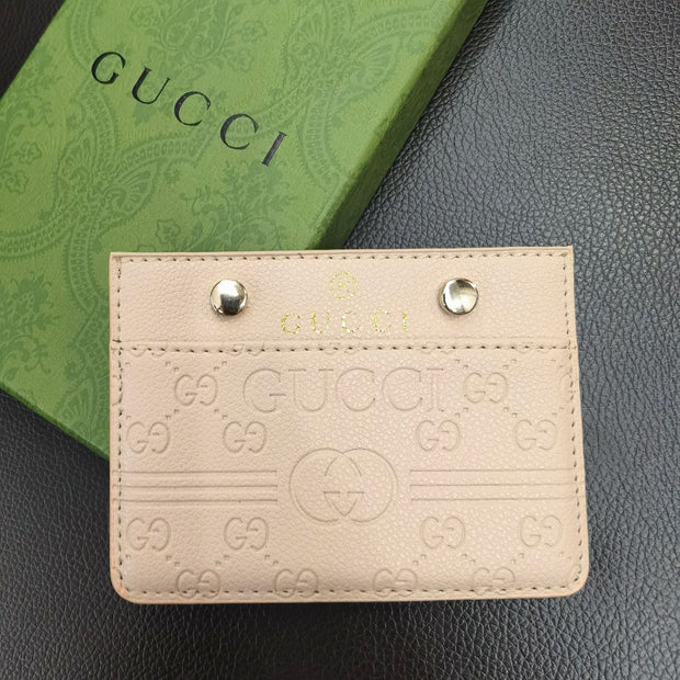 Looopix Gucci Embossed Leather Card Holder Wallet