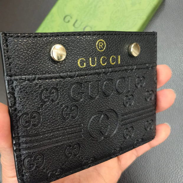 Looopix Gucci Embossed Leather Card Holder Wallet
