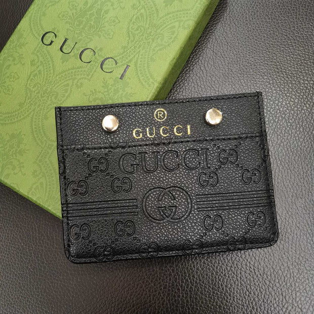 Looopix Gucci Embossed Leather Card Holder Wallet