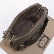 Looopix Gucci Green Leather HandBag