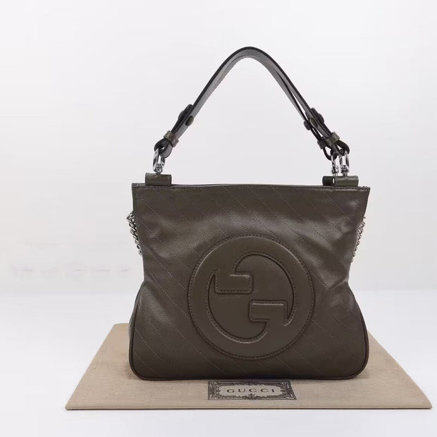 Looopix Gucci Green Leather HandBag