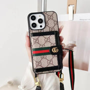Looopix Gucci iPhone 15 Case with Wrist Strap
