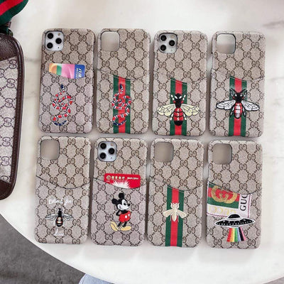 Looopix Gucci Iphone Cases With Card Pockets (iPhone 12 to 14)
