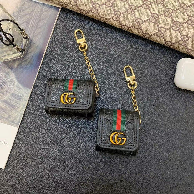 Looopix Gucci Monogram AirPods Covers with Keychain - Set of Four