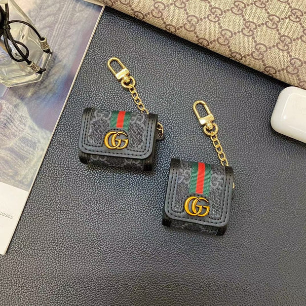 Looopix Gucci Monogram AirPods Covers with Keychain - Set of Four