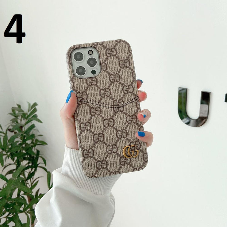 Looopix Gucci Phone Case With Card Holder For iPhone 15