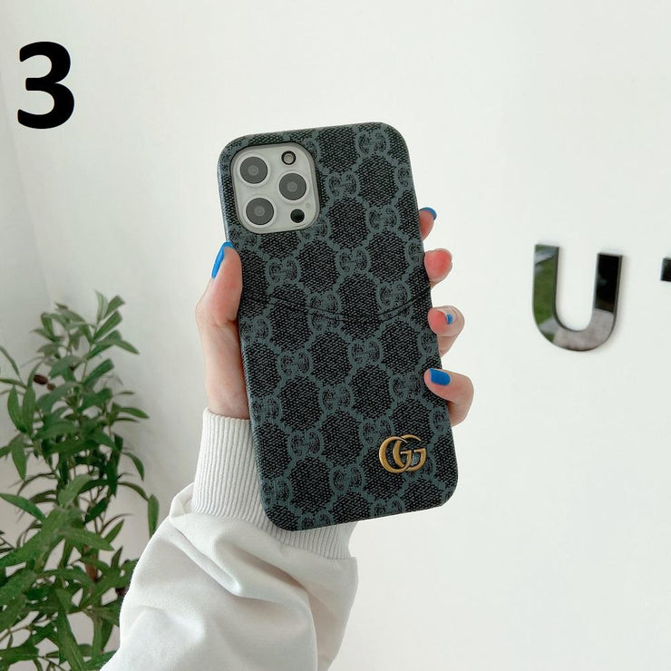 Looopix Gucci Phone Case With Card Holder For iPhone 15
