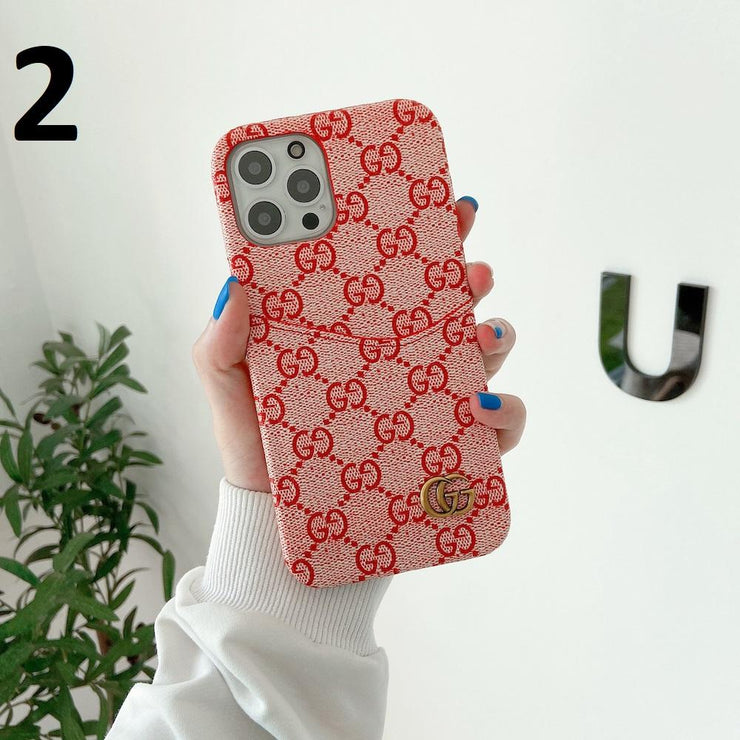 Looopix Gucci Phone Case With Card Holder For iPhone 15