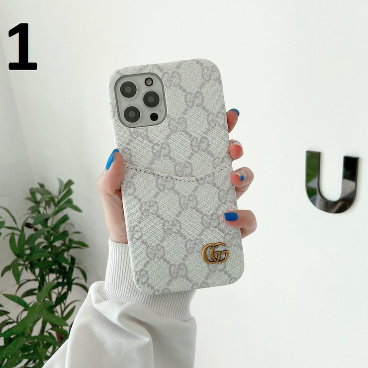 Looopix Gucci Phone Case With Card Holder For iPhone 15