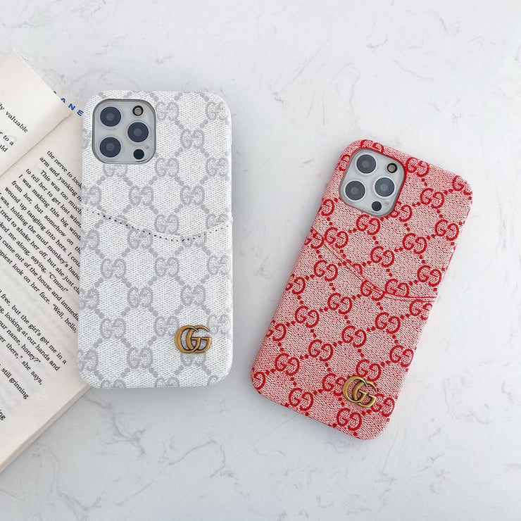 Looopix Gucci Phone Case With Card Holder For iPhone 15