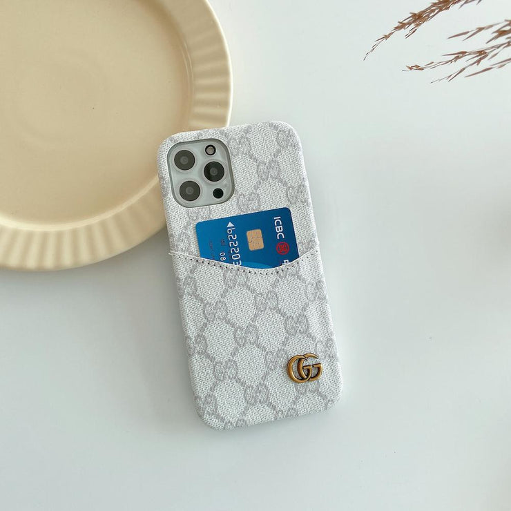 Looopix Gucci Phone Case With Card Holder For iPhone 15