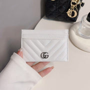 Looopix Gucci Quilted Leather Card Holders Wallet with Double G Logo - Set of Six