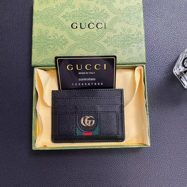 Looopix Gucci Signature Leather Card Holder Wallet