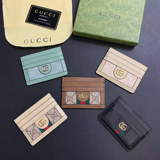 Looopix Gucci Signature Leather Card Holder Wallet