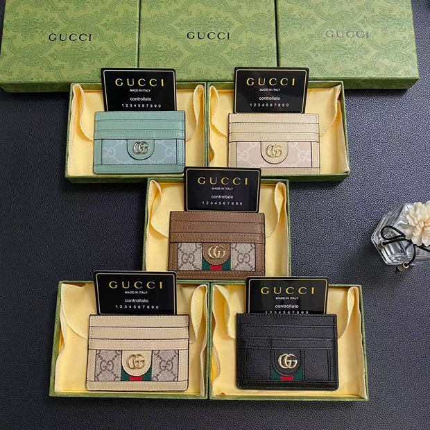 Looopix Gucci Signature Leather Card Holder Wallet