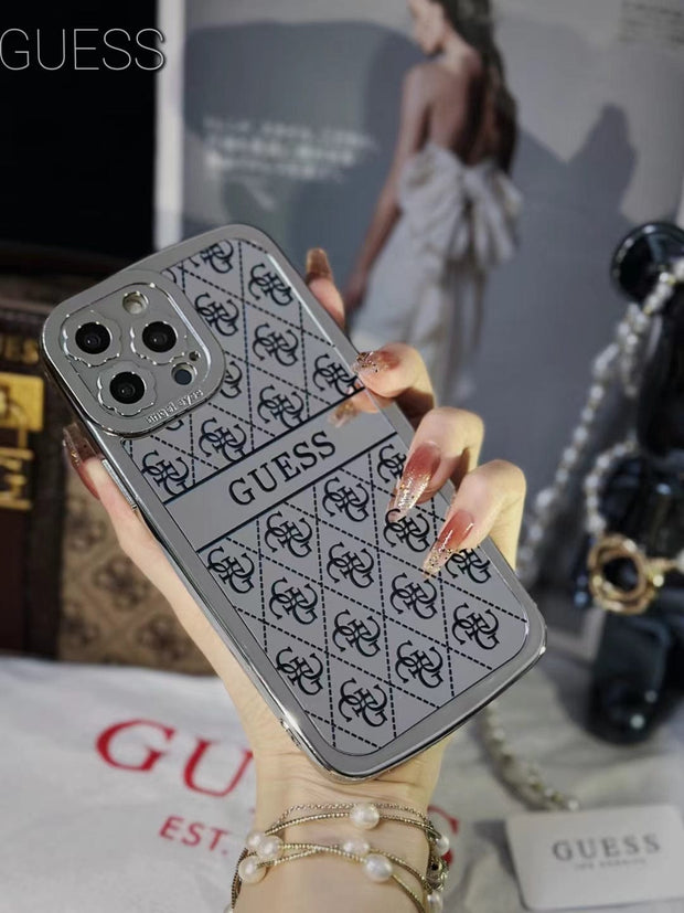 Looopix GUESS Mirror Finish iPhone Cases with Signature Logo Pattern