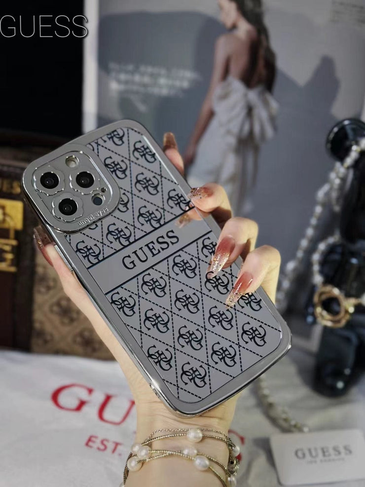 Looopix GUESS Mirror Finish iPhone Cases with Signature Logo Pattern