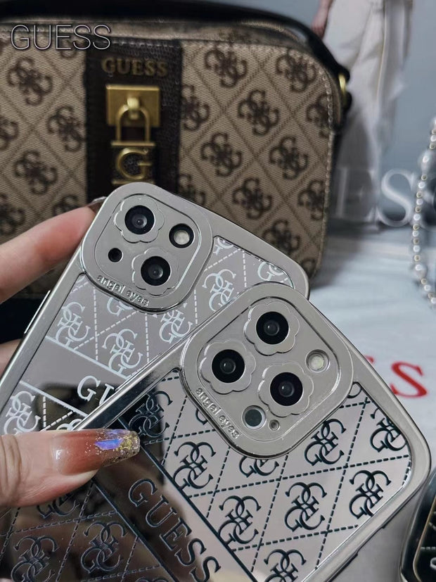 Looopix GUESS Mirror Finish iPhone Cases with Signature Logo Pattern
