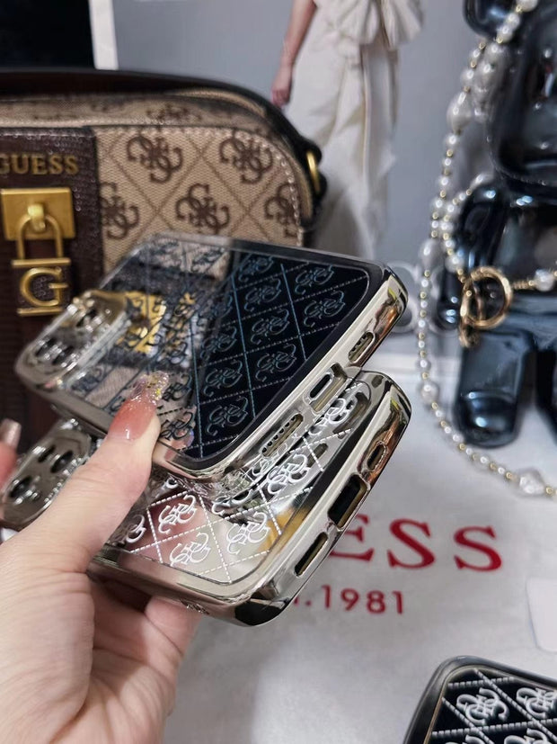 Looopix GUESS Mirror Finish iPhone Cases with Signature Logo Pattern