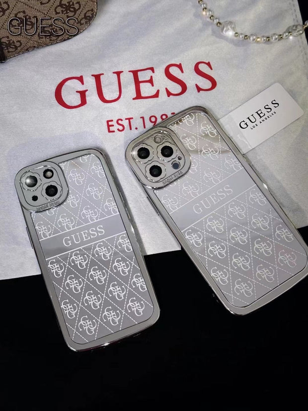 Looopix GUESS Mirror Finish iPhone Cases with Signature Logo Pattern