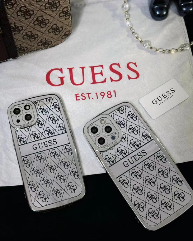 Looopix GUESS Mirror Finish iPhone Cases with Signature Logo Pattern