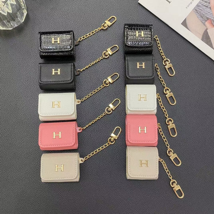 Looopix Hermès Inspired Airpod Cover with Gold Chain