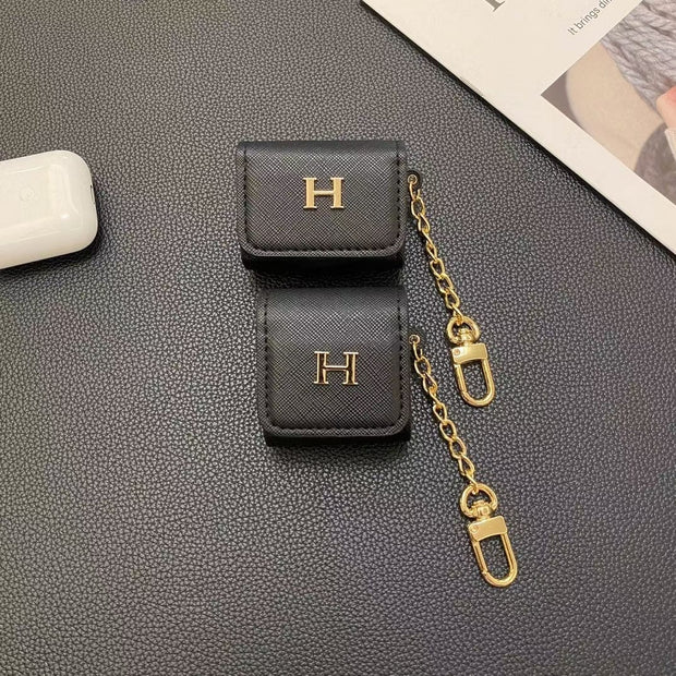 Looopix Hermès Inspired Airpod Cover with Gold Chain