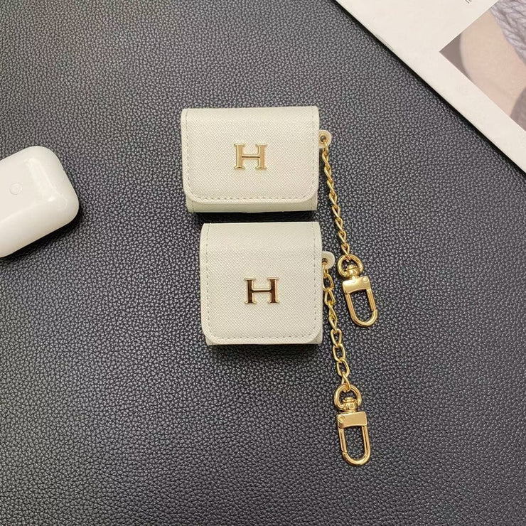 Looopix Hermès Inspired Airpod Cover with Gold Chain