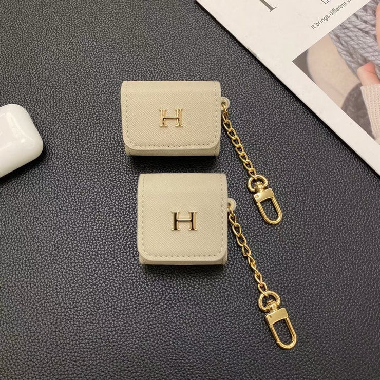 Looopix Hermès Inspired Airpod Cover with Gold Chain