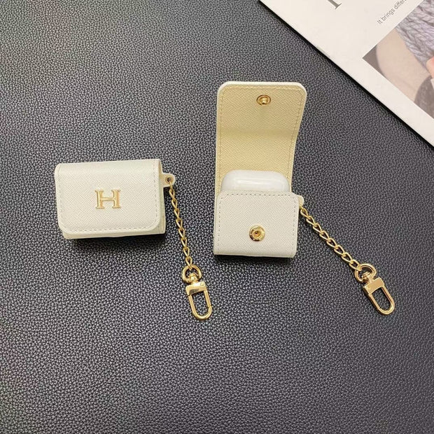 Looopix Hermès Inspired Airpod Cover with Gold Chain