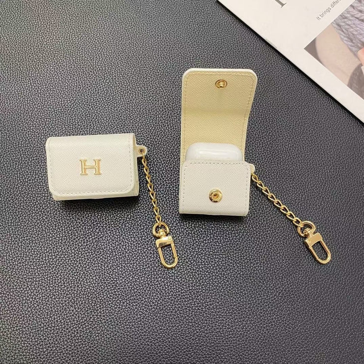Looopix Hermès Inspired Airpod Cover with Gold Chain