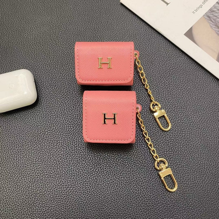 Looopix Hermès Inspired Airpod Cover with Gold Chain