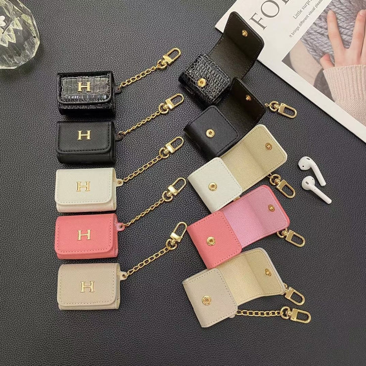 Looopix Hermès Inspired Airpod Cover with Gold Chain