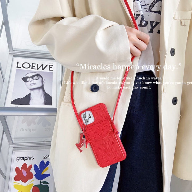 Looopix High End Louis Vuitton iPhone Pocket Cases With Straps