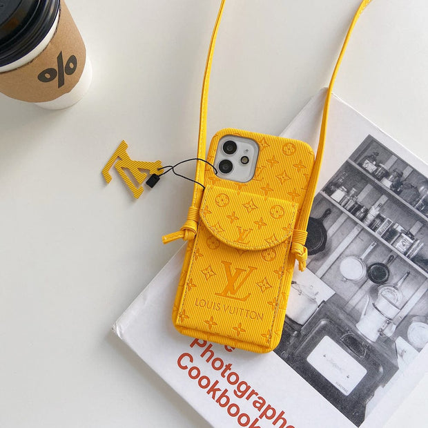 Looopix High End Louis Vuitton iPhone Pocket Cases With Straps